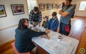 Samantha Stoke explains craft to family