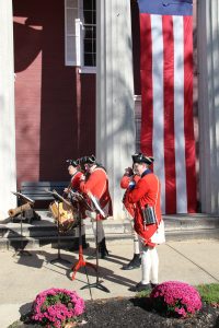 NJ Fife and Drum performing on steps of Court House 1850