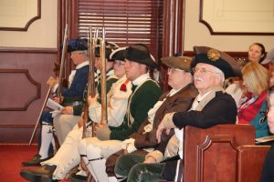 Honor Guard in pews at courtroom