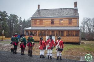 Cedar Bridge with soldiers in front