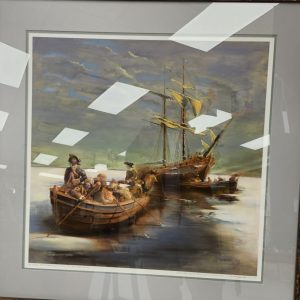 Steve Schreiber painting - middle town militia secures their prize