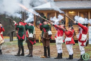 Hessians and First NJ volunteers fire weapons