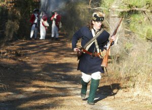 Bill truesch running through woods