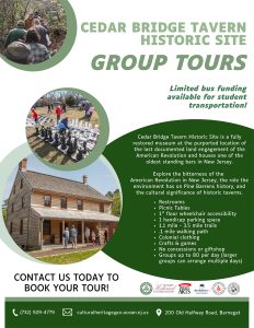 Cedar Bridge Tavern Group Tours flyer