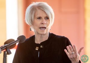 Commissioner Virginia Haines speaks at Dedication
