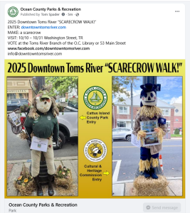 2025 scare crow walk sign