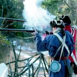 photo of reenactment - gunfire
