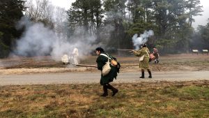 Period soldiers in battle