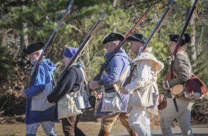 photo of reenactment - marching