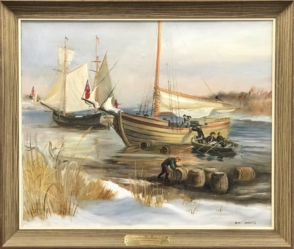 Painting of Unloading Ships