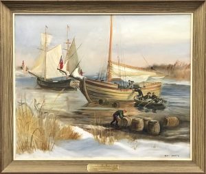 Painting of Unloading Ships