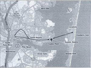 Map showing route of British Forcers