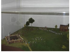 Diorama of Block House in Acrylic case at OCHS