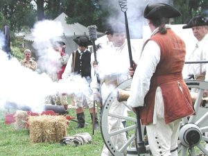 Cannon while firing on Lake Manahawkin at Heritage Festival