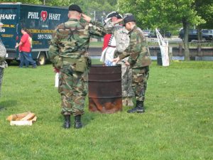 2006 Cadets with flag retirement