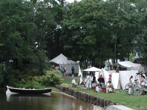 skiff docked at Lake Manahawkin