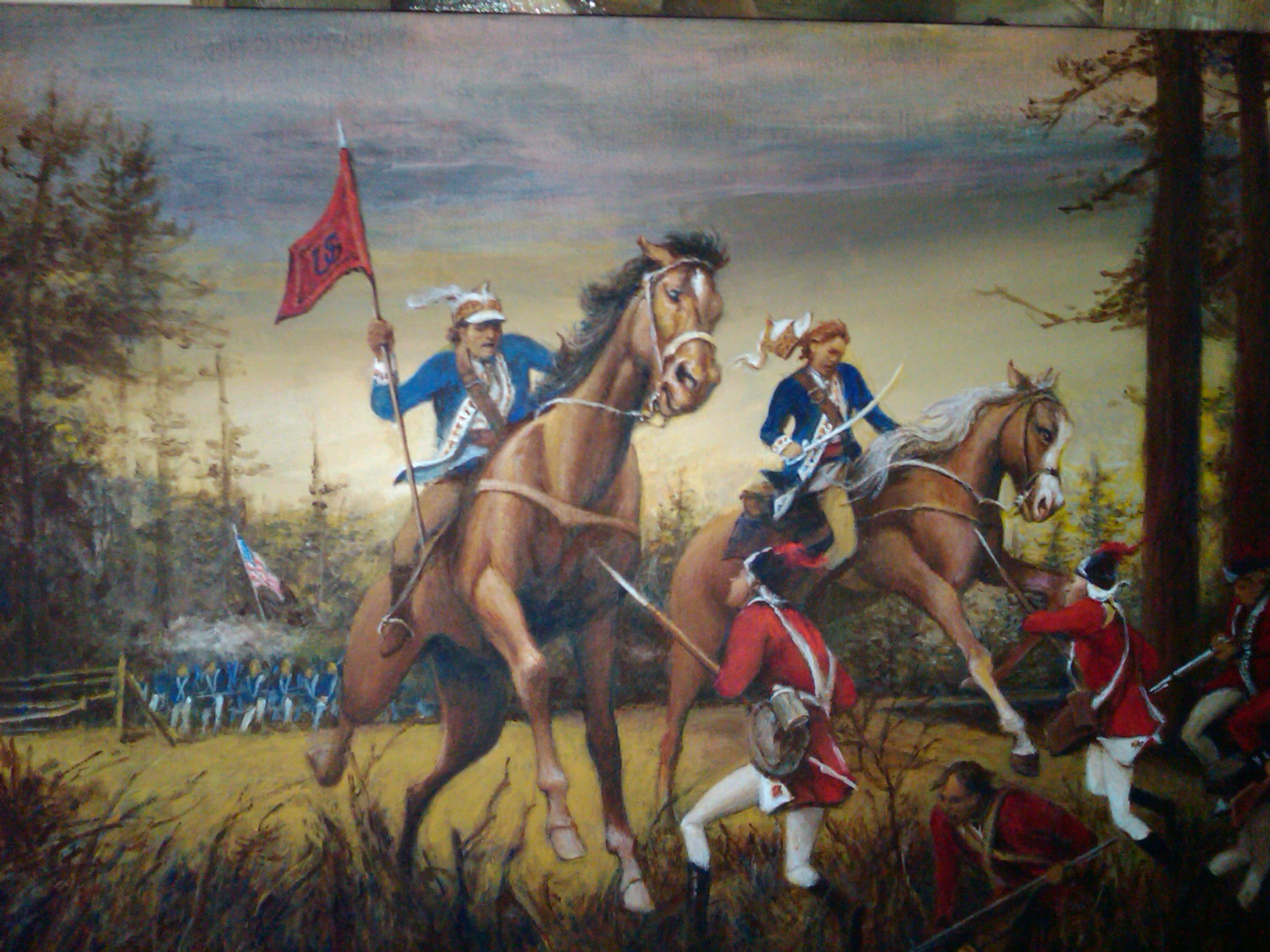 Louis S. Glanzman painting of Pulaski attack