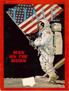 Louis Glanzman cover of Time Magazine for moon landing