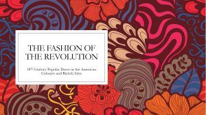 The Fashion of the Revolution