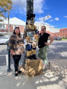 Samantha Stokes and Alexandra Smith with Josh-O-Lantern 2025