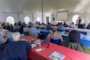 Tim Hart speaking at League on April 18, 2026