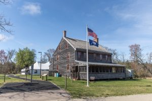 Cedar Bridge Tavern with tent in rear for April 18, 2926