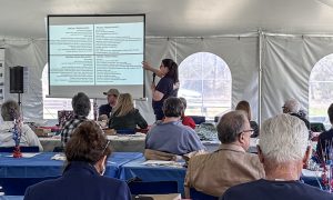 Alex Smith explaining 4 types of learners at League on April 18