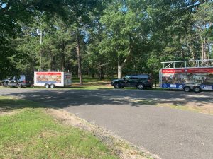 July 2026 - two trailers prepare for road shows