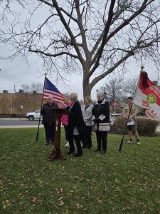 dignitaries at blockhouse ceremony