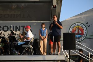 07.02.2026 commissioner Arace speaks from stage at drone show