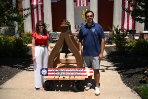 07.04.2026 Rob Arace and Jennifier B pose by the Soper bell