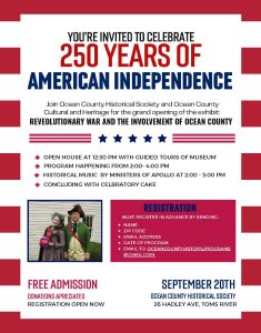 Ocean County Historical Society 250 Dedication
