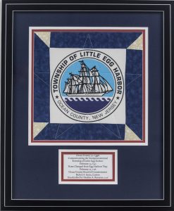 250 Ocean County Quilt framed quilt for Little Egg Harbor.