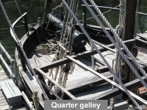Quarter Galley with cannon on bow