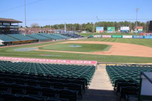 Ocean County Commissioner Barbara Jo Crea, liaison to Ocean County’s recycling program, visited the BlueClaws stadium in Lakewood