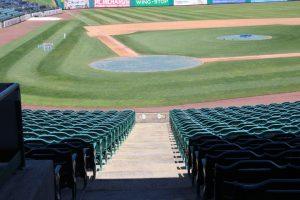 Ocean County Commissioner Barbara Jo Crea, liaison to Ocean County’s recycling program, visited the BlueClaws stadium in Lakewood