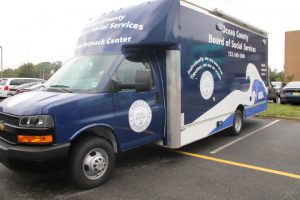 ribbon cutting ceremony of new mobile outreach unit