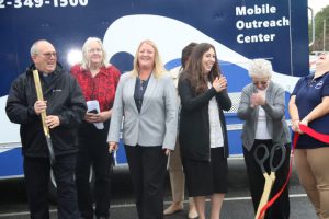 ribbon cutting ceremony of new mobile outreach unit