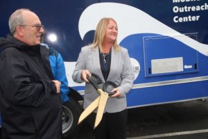 ribbon cutting ceremony of new mobile outreach unit