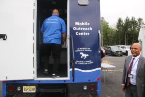 ribbon cutting ceremony of new mobile outreach unit