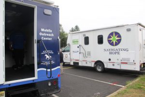ribbon cutting ceremony of new mobile outreach unit