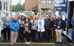 ribbon cutting ceremony of new mobile outreach unit