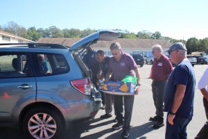food drive with the Military Support Alliance Food Warriors Program