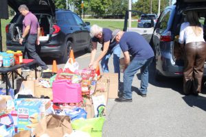 food drive with the Military Support Alliance Food Warriors Program
