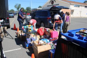 food drive with the Military Support Alliance Food Warriors Program