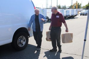 food drive with the Military Support Alliance Food Warriors Program