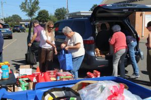 food drive with the Military Support Alliance Food Warriors Program