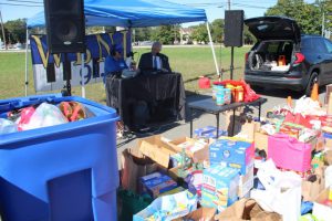 food drive with the Military Support Alliance Food Warriors Program
