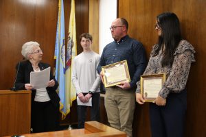 The Ocean County Board of Commissioners recently recognized three honorees from Ocean County for their contributions to environmental stewardship at its March 20 meeting
