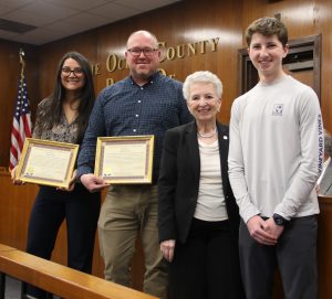 The Ocean County Board of Commissioners recently recognized three honorees from Ocean County for their contributions to environmental stewardship at its March 20 meeting